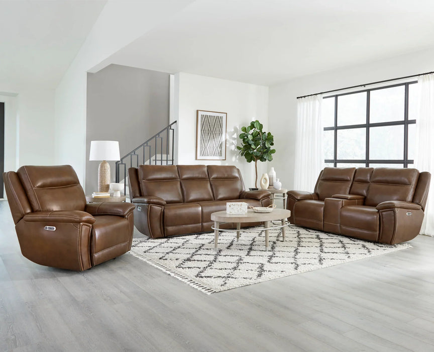 Modern Living - Jameson 2 Piece Power Reclining Sofa Set in Hickory Brown - MJAM#832PHZ-HKRY-2SET