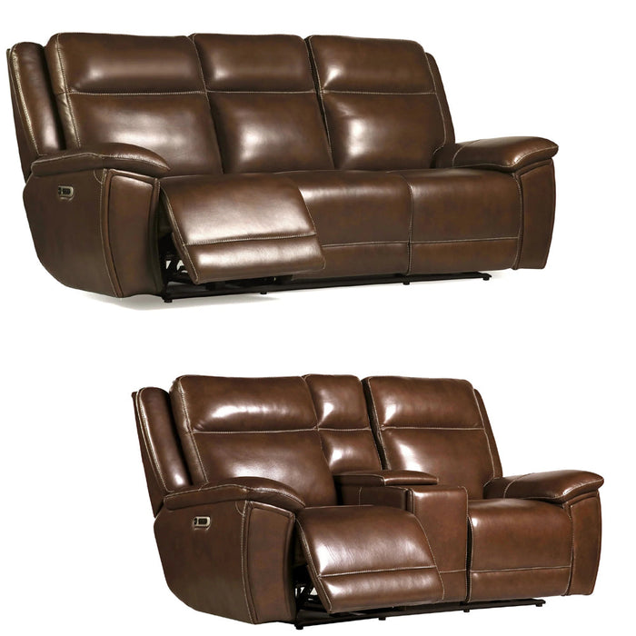 Modern Living - Jameson 2 Piece Power Reclining Sofa Set in Hickory Brown - MJAM#832PHZ-HKRY-2SET