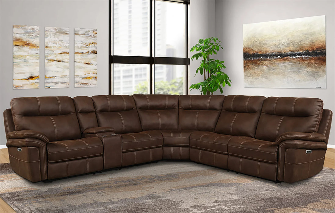 Modern Living - Mason 6 Piece Sectional Sofa in Dark Kahlua - MMA-PACKA(H)-DK