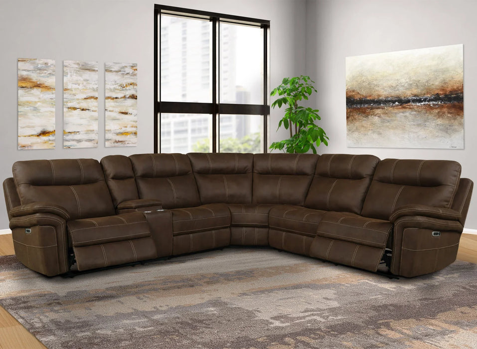 Modern Living - Mason 6 Piece Sectional Sofa in Dark Kahlua - MMA-PACKA(H)-DK