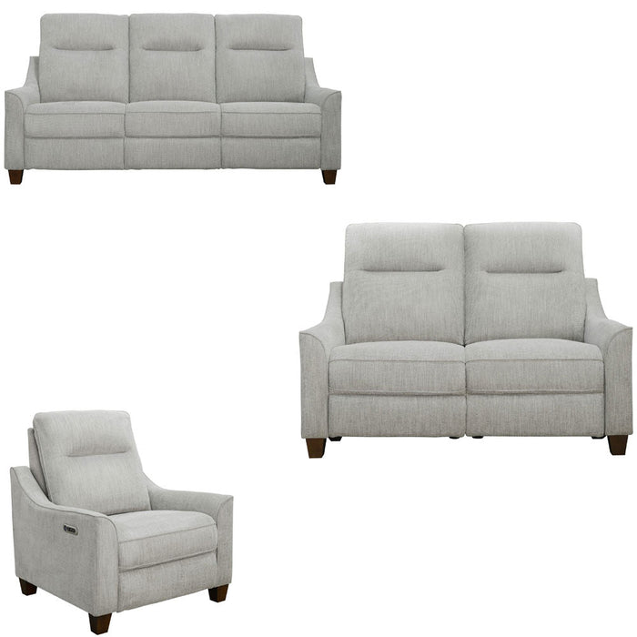 Modern Living - Madison 3 Piece Power Living Room Set in Pisces Muslin - MMAD#832PH-P25-PMU-3SET