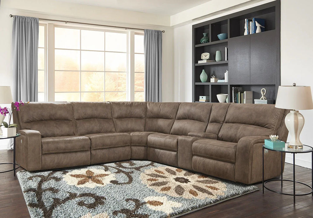 Modern Living - Polaris 6 Piece Sectional Sofa in Kahlua - MPOL-PACKA(H)-KA