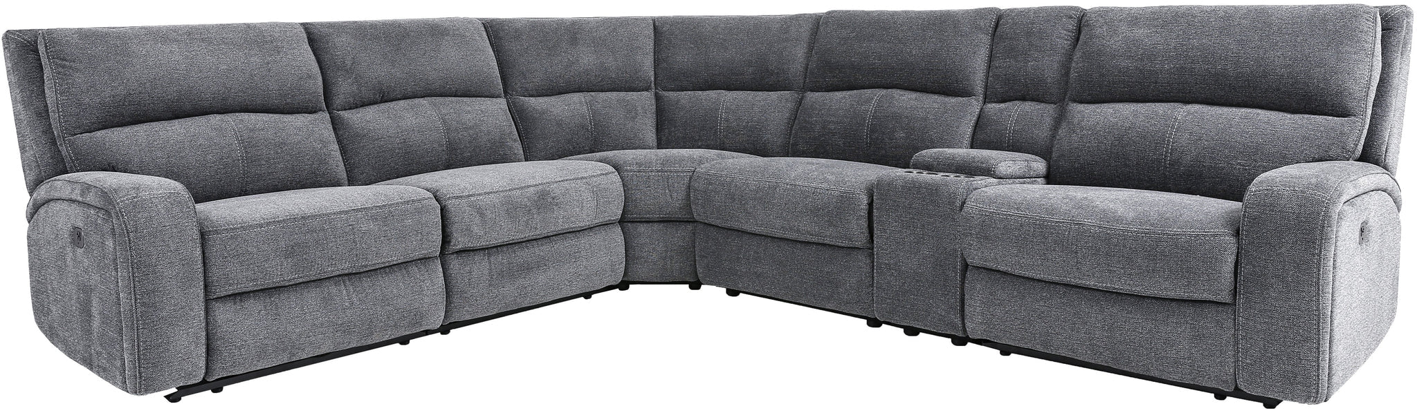 Modern Living - Polaris 6 Piece Sectional Sofa in Bizmark Grey - MPOL-PACKA(H)-BIG