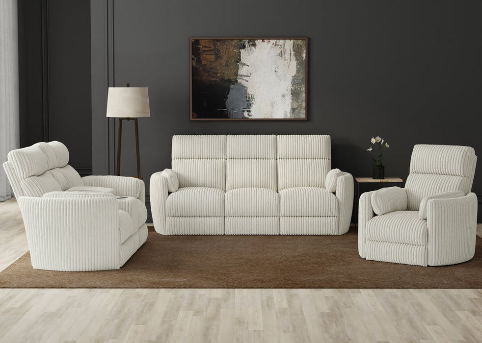 Modern Living - Radius Power Reclining Sofa in Mega Ivory Off White Fabric - MRAD#832P-MGIV