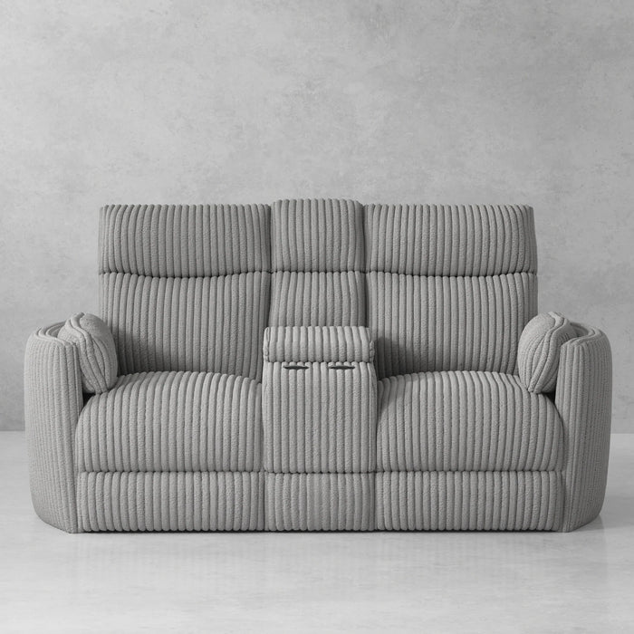 Modern Living - Radius Power Glider Reclining Console Loveseat in Mega Grey - MRAD#822CPG-MGGR