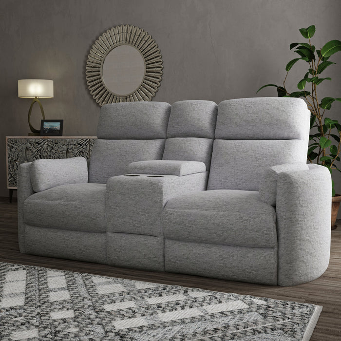 Modern Living - Radius Power Glider Reclining Console Loveseat in Mineral - MRAD#822CPG-MIN