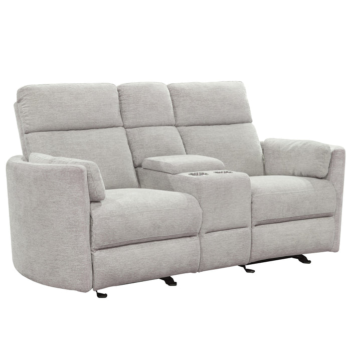 Modern Living - Radius Power Glider Reclining Console Loveseat in Mineral - MRAD#822CPG-MIN