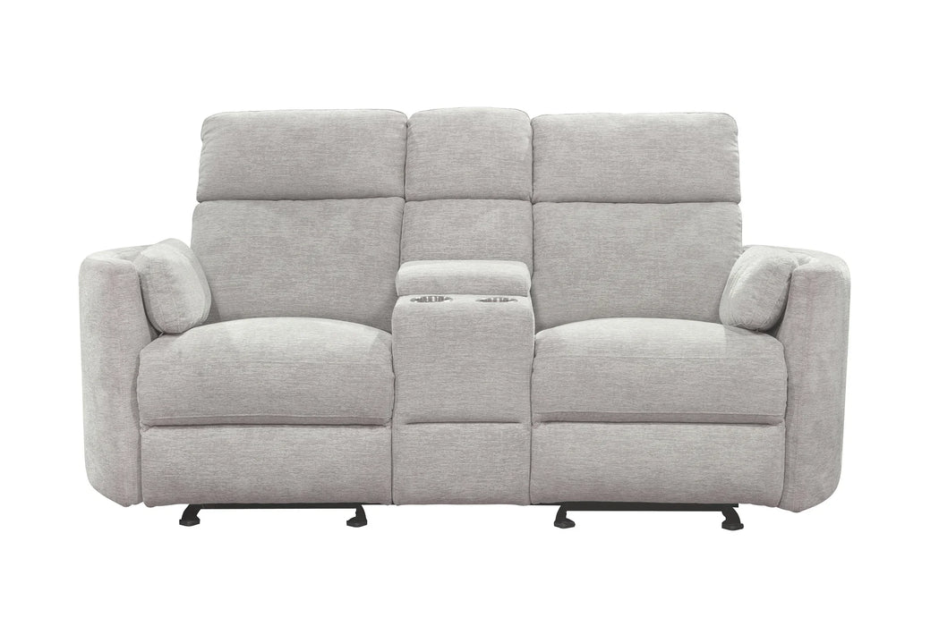 Modern Living - Radius Power Glider Reclining Console Loveseat in Mineral - MRAD#822CPG-MIN