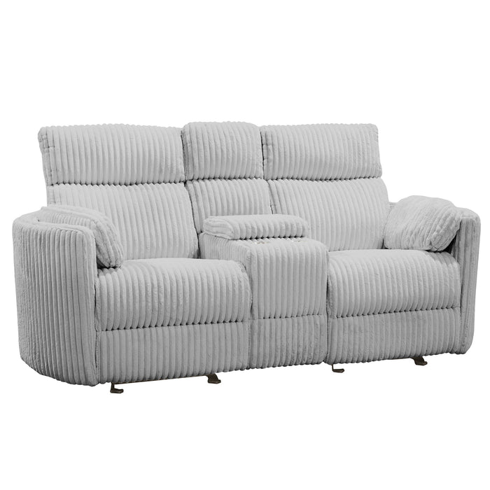 Modern Living - Radius Power Glider Reclining Console Loveseat in Mega Grey - MRAD#822CPG-MGGR