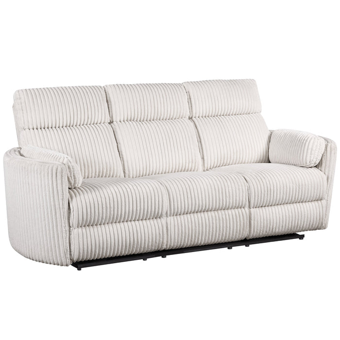 Modern Living - Radius Power Reclining Sofa in Mega Ivory Off White Fabric - MRAD#832P-MGIV