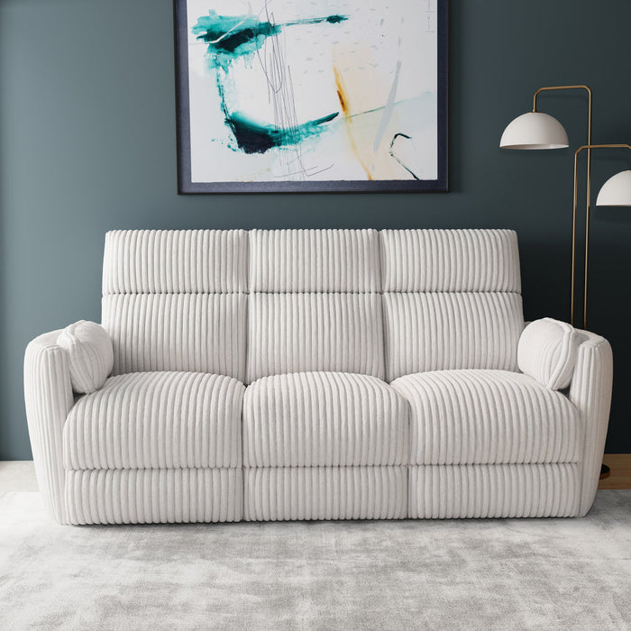 Modern Living - Radius Power Reclining Sofa in Mega Ivory Off White Fabric - MRAD#832P-MGIV