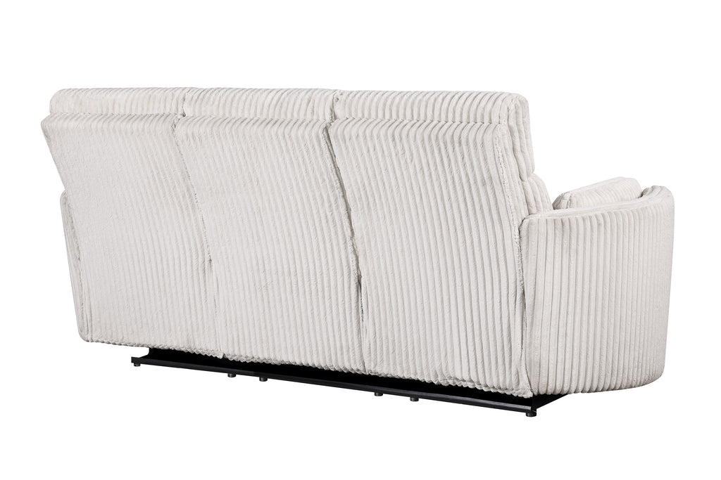 Modern Living - Radius Power Reclining Sofa in Mega Ivory Off White Fabric - MRAD#832P-MGIV