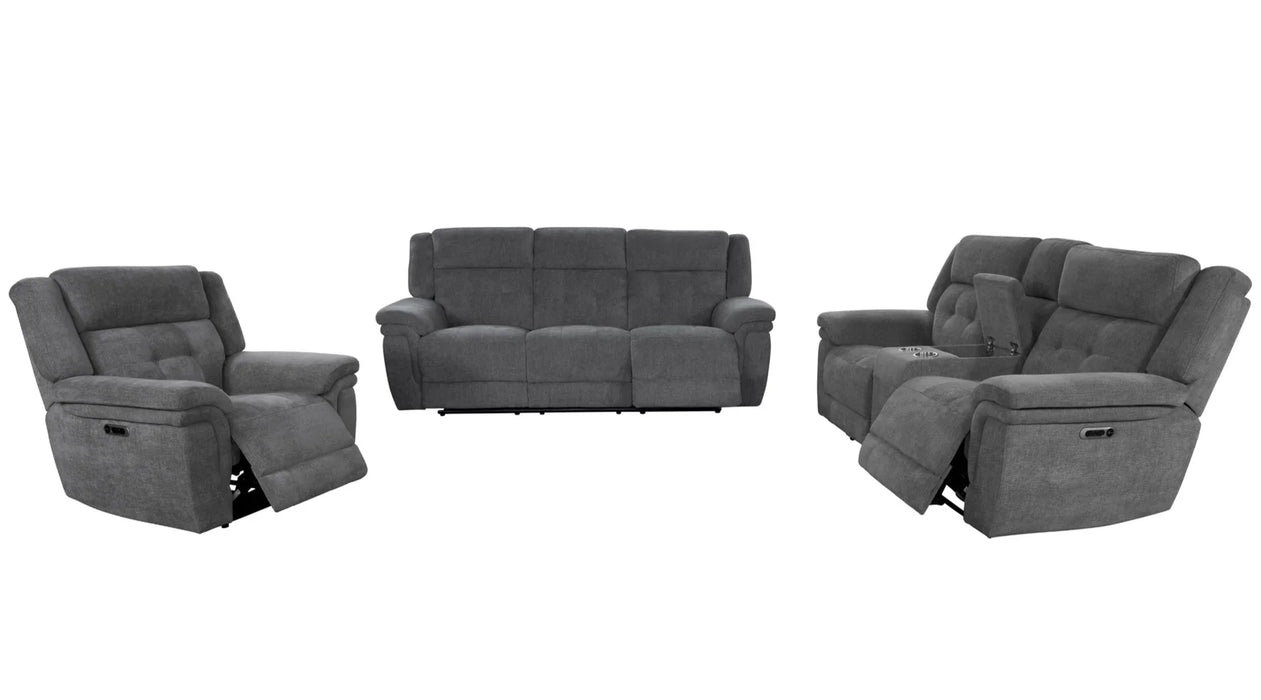 Modern Living - Richland Power Console Loveseat in Bristol Grey - MRIC#822CPH-BRGR