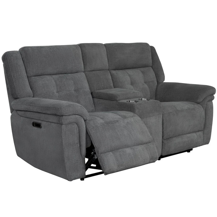 Modern Living - Richland Power Console Loveseat in Bristol Grey - MRIC#822CPH-BRGR