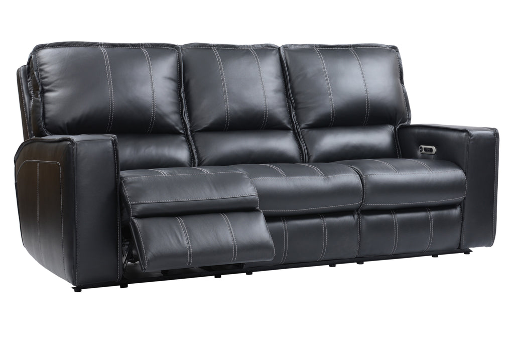 Modern Living - Rockford Power Triple Reclining Sofa in Verona Black - MROC#833PH-VBK