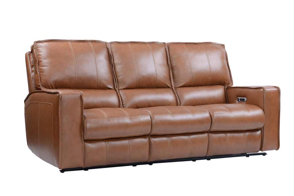 Modern Living - Rockford Power Triple Reclining Sofa in Verona Saddle - MROC#833PH-VSA