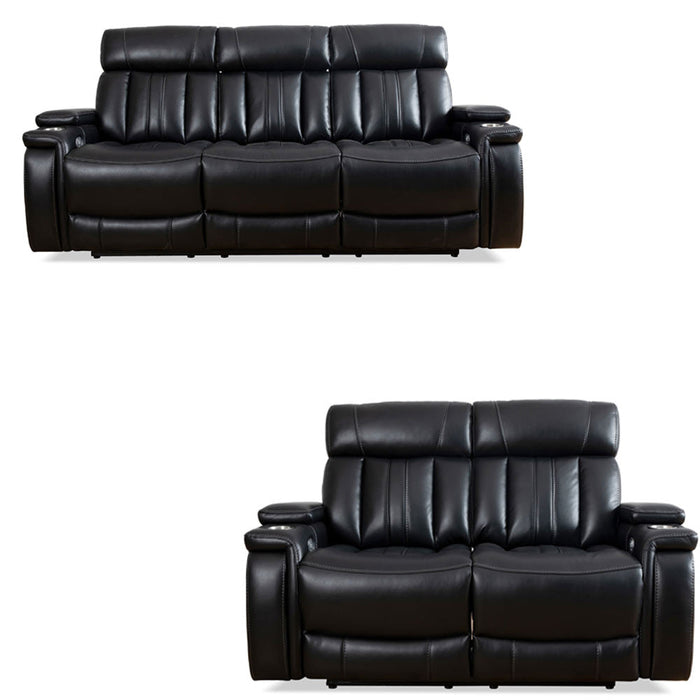 Modern Living - Royce 2 Piece Power Sofa Set in Midnight - MROY#832PH-MID-2SET