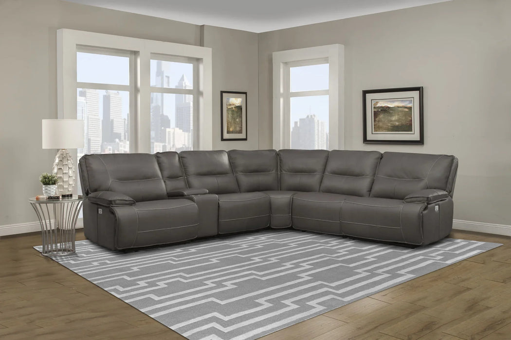 Modern Living - Spartacus 6 Piece Sectional Sofa in Haze - MSPA-PACKA(H)-HAZ