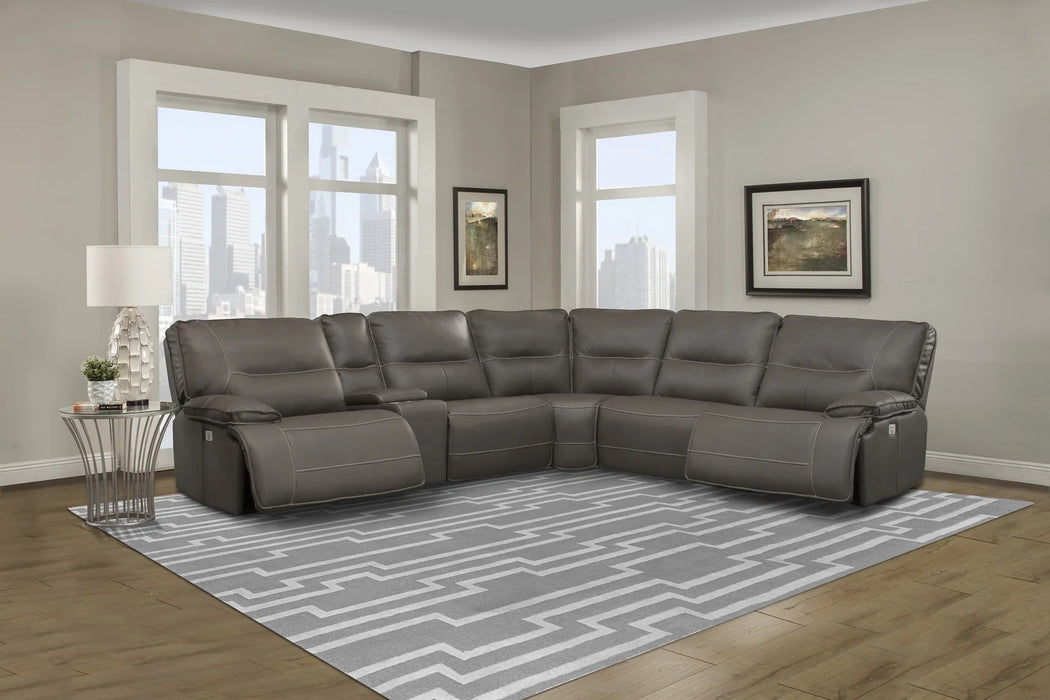 Modern Living - Spartacus 6 Piece Sectional Sofa in Haze - MSPA-PACKA(H)-HAZ