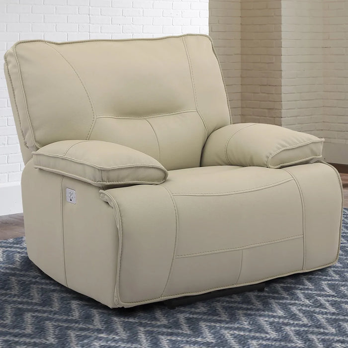 Modern Living - Spartacus Power Recliner with Power Headrest and USB Port in Oyster (Set of 2) - MSPA#812PH-OYS