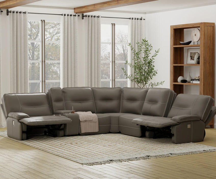 Modern Living - Spartacus 6 Piece Sectional Sofa in Haze - MSPA-PACKA(H)-HAZ