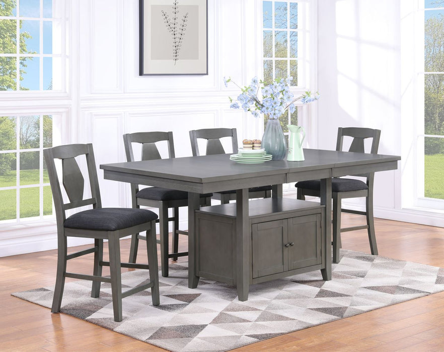 Vilo Home Tuscan Hills 5pc Piece Gray Pub Storage Dining Set