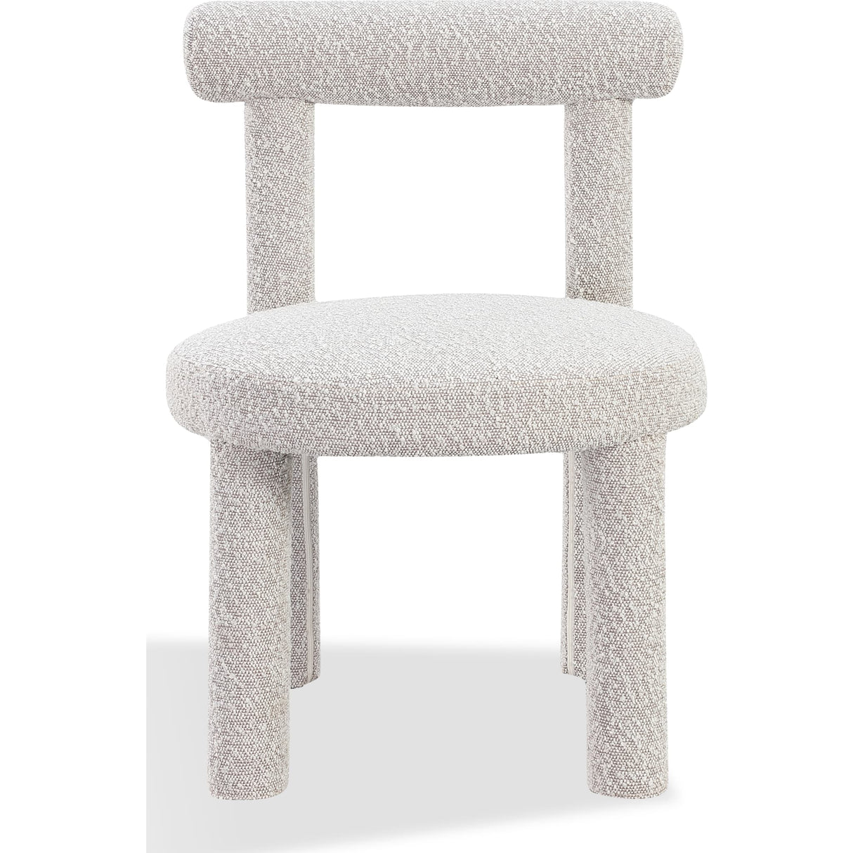 Addison Modern Dining Chair in Cotton Ball Boucle