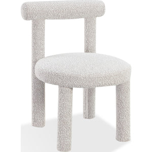 Addison Modern Dining Chair in Cotton Ball Boucle