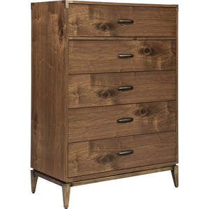 Adler Five Drawer Chest in Natural Walnut (2024)