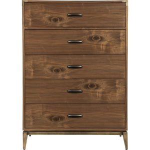 Adler Five Drawer Chest in Natural Walnut (2024)