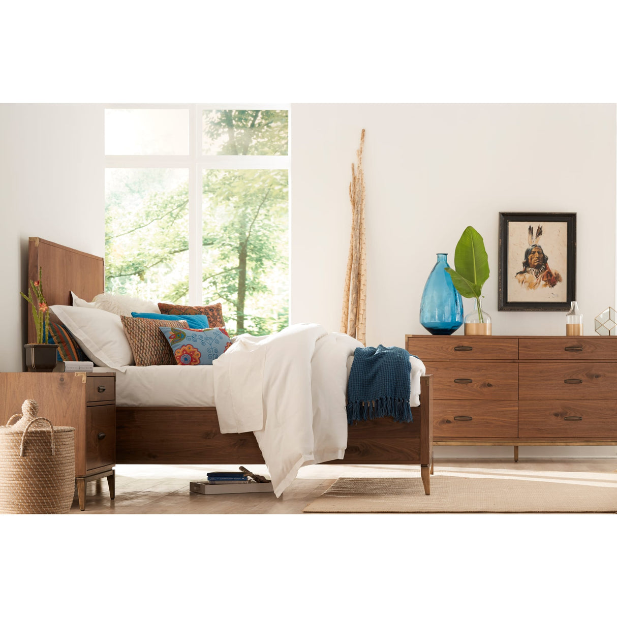 Adler Six Drawer Dresser in Natural Walnut (2024)
