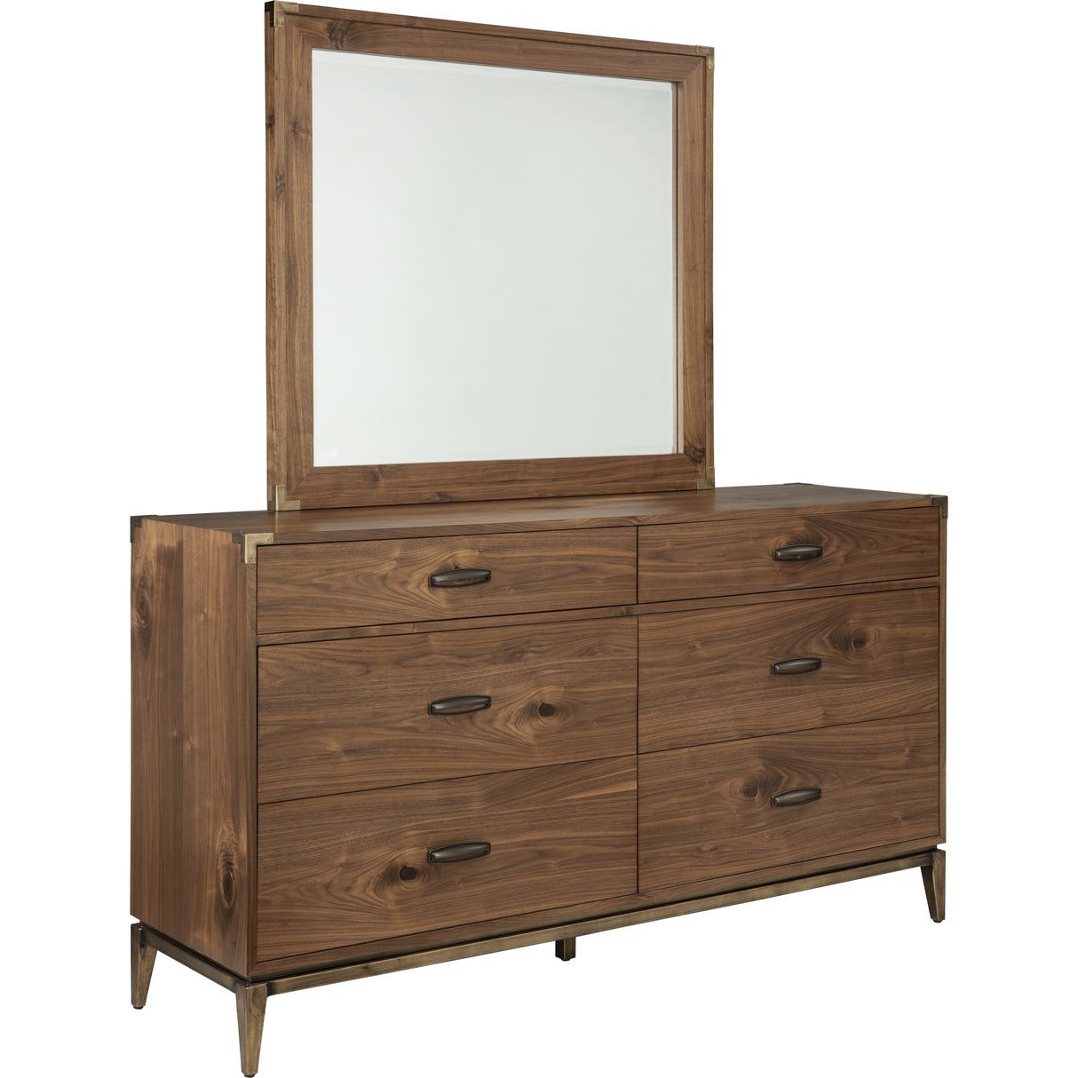 Adler Six Drawer Dresser in Natural Walnut (2024)