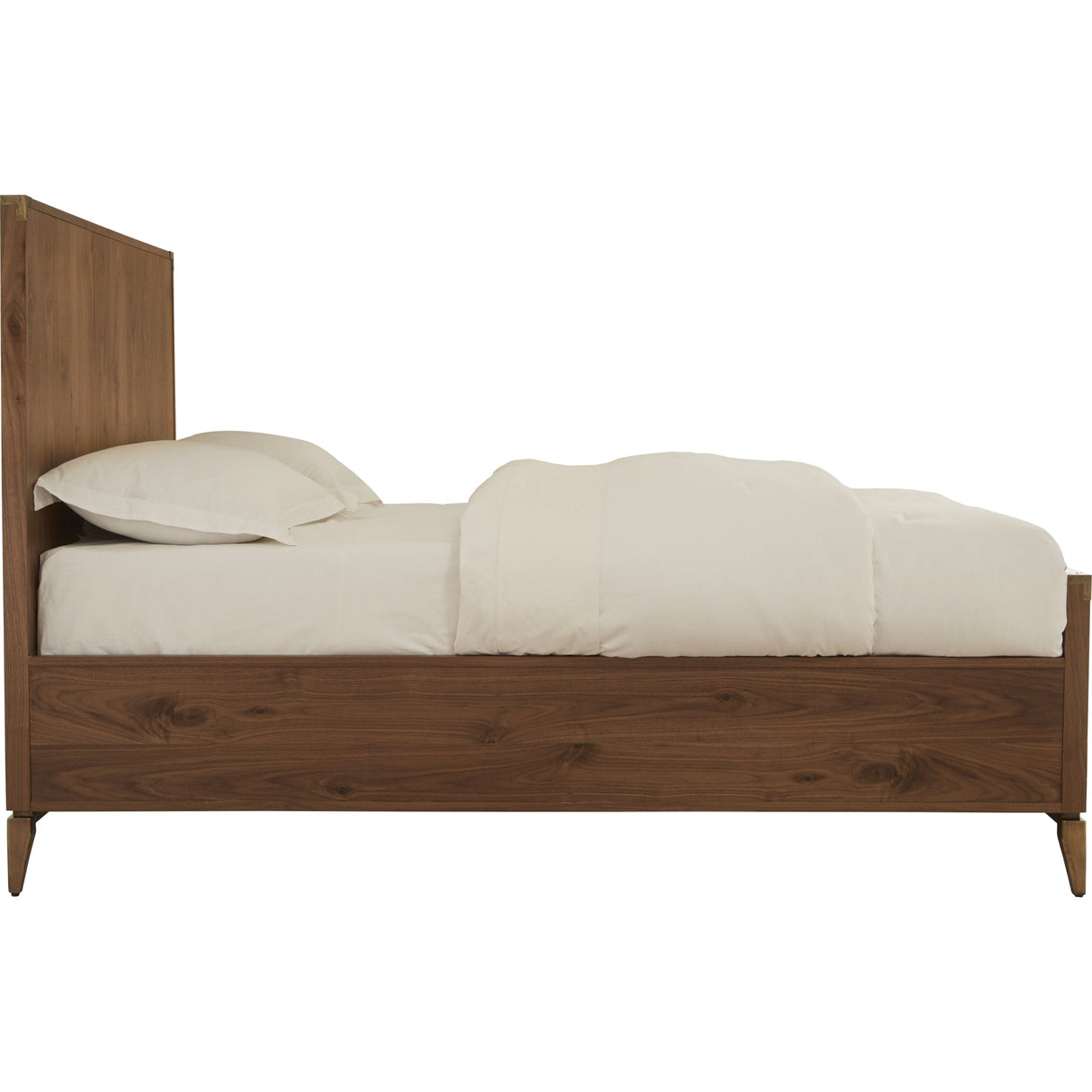 Adler Wood Panel Bed in Natural Walnut
