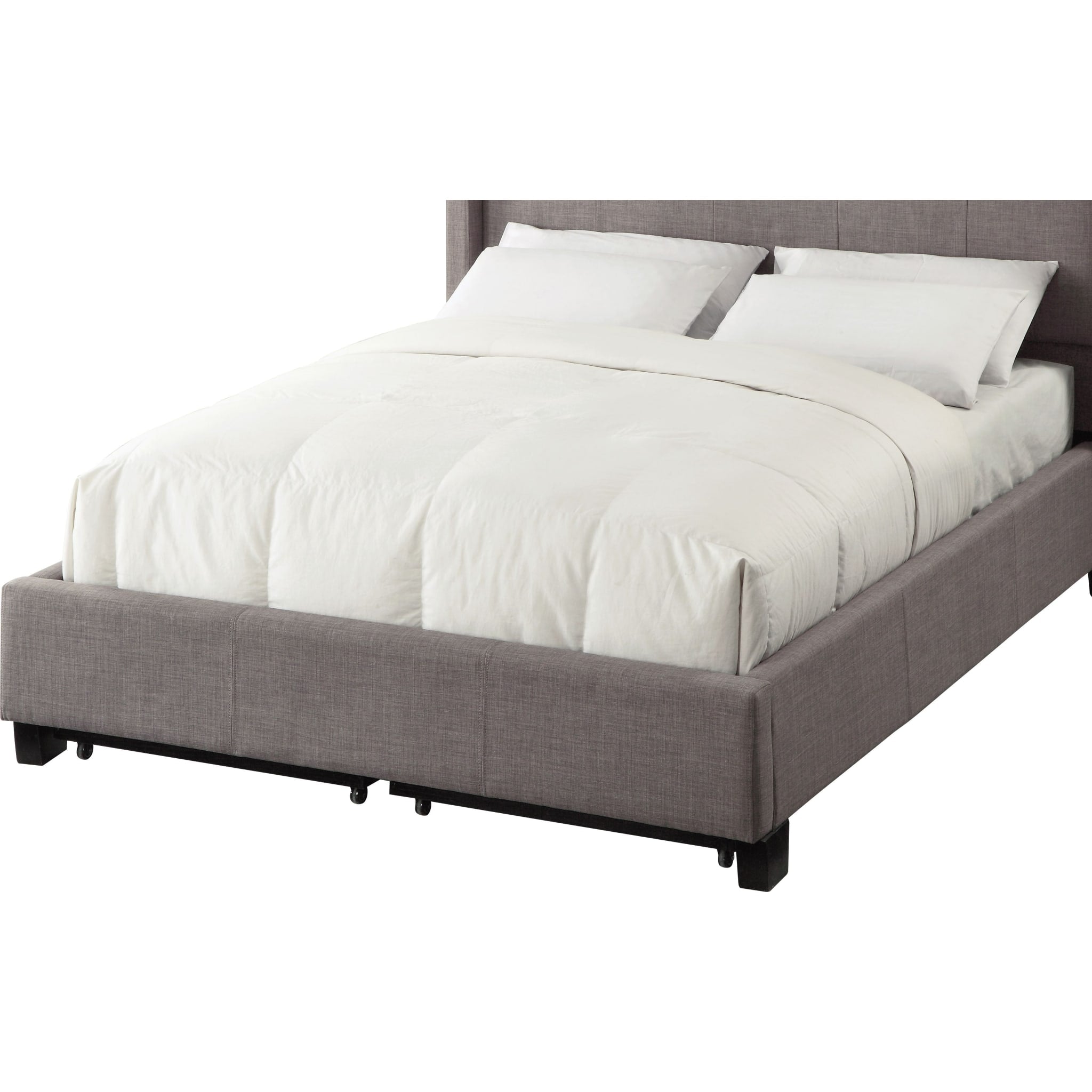 Adona Upholstered Footboard Storage Bed in Dolphin Linen
