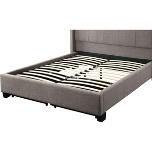 Adona Upholstered Footboard Storage Bed in Dolphin Linen