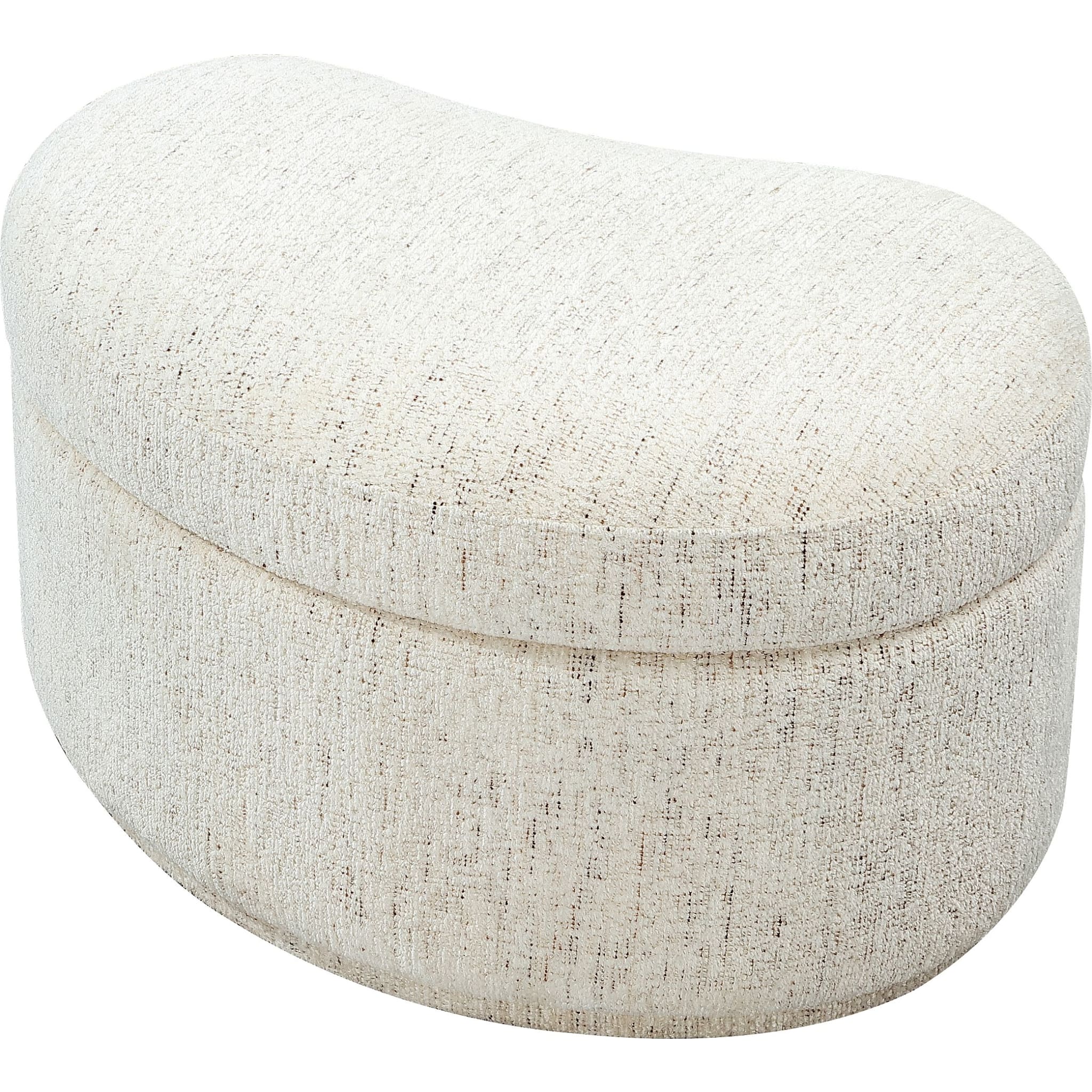 Afra Fully Upholstered Storage Ottoman in Chinchilla