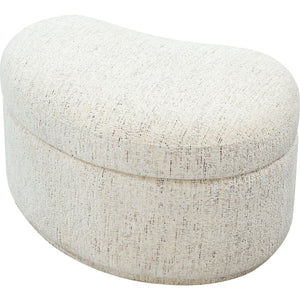 Afra Fully Upholstered Storage Ottoman in Chinchilla