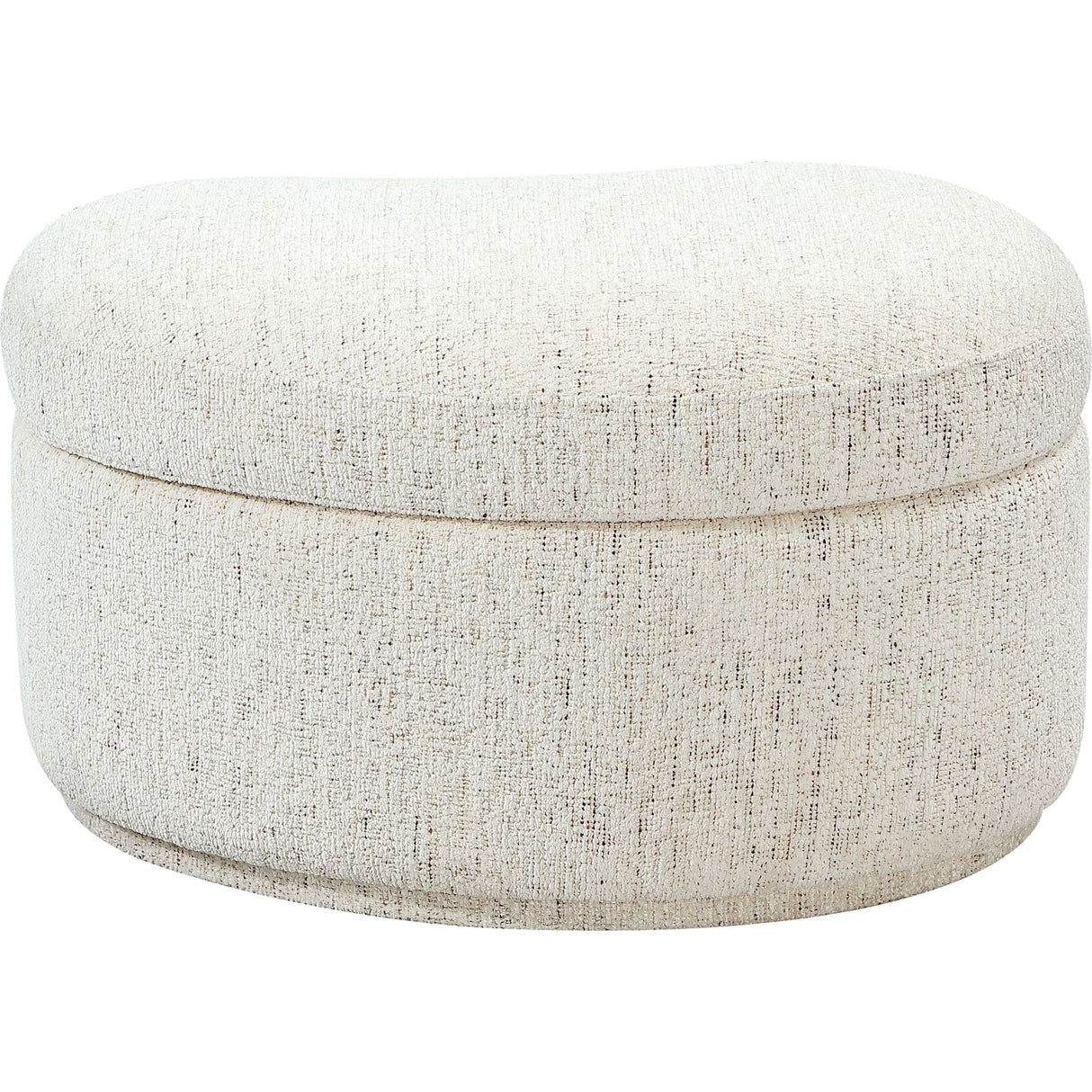 Afra Fully Upholstered Storage Ottoman in Chinchilla