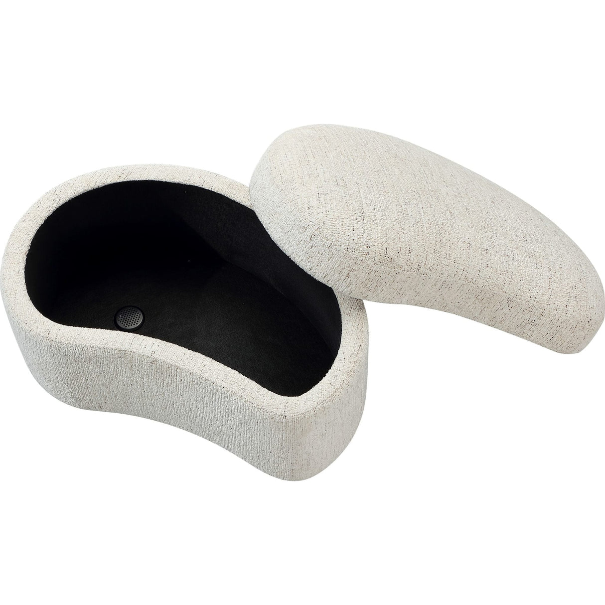 Afra Fully Upholstered Storage Ottoman in Chinchilla