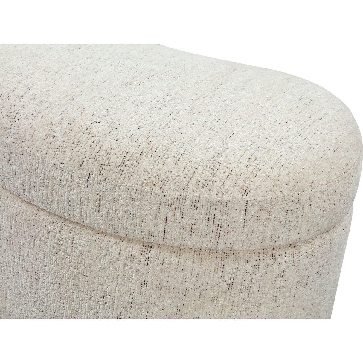 Afra Fully Upholstered Storage Ottoman in Chinchilla