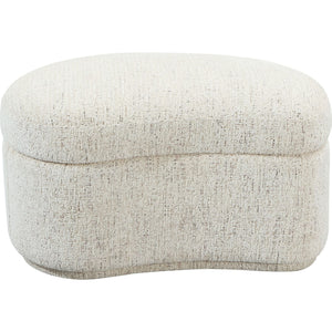 Afra Fully Upholstered Storage Ottoman in Chinchilla