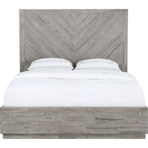 Alexandra Solid Wood Platform Bed in Rustic Latte