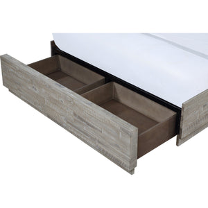 Alexandra Solid Wood Storage Bed in Rustic Latte