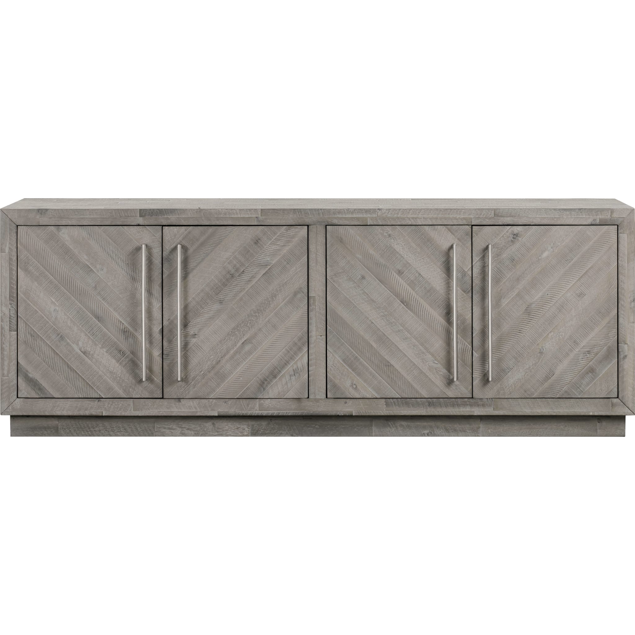 Alexandrda Solid Wood 74 inch Media Console in Rustic Latte