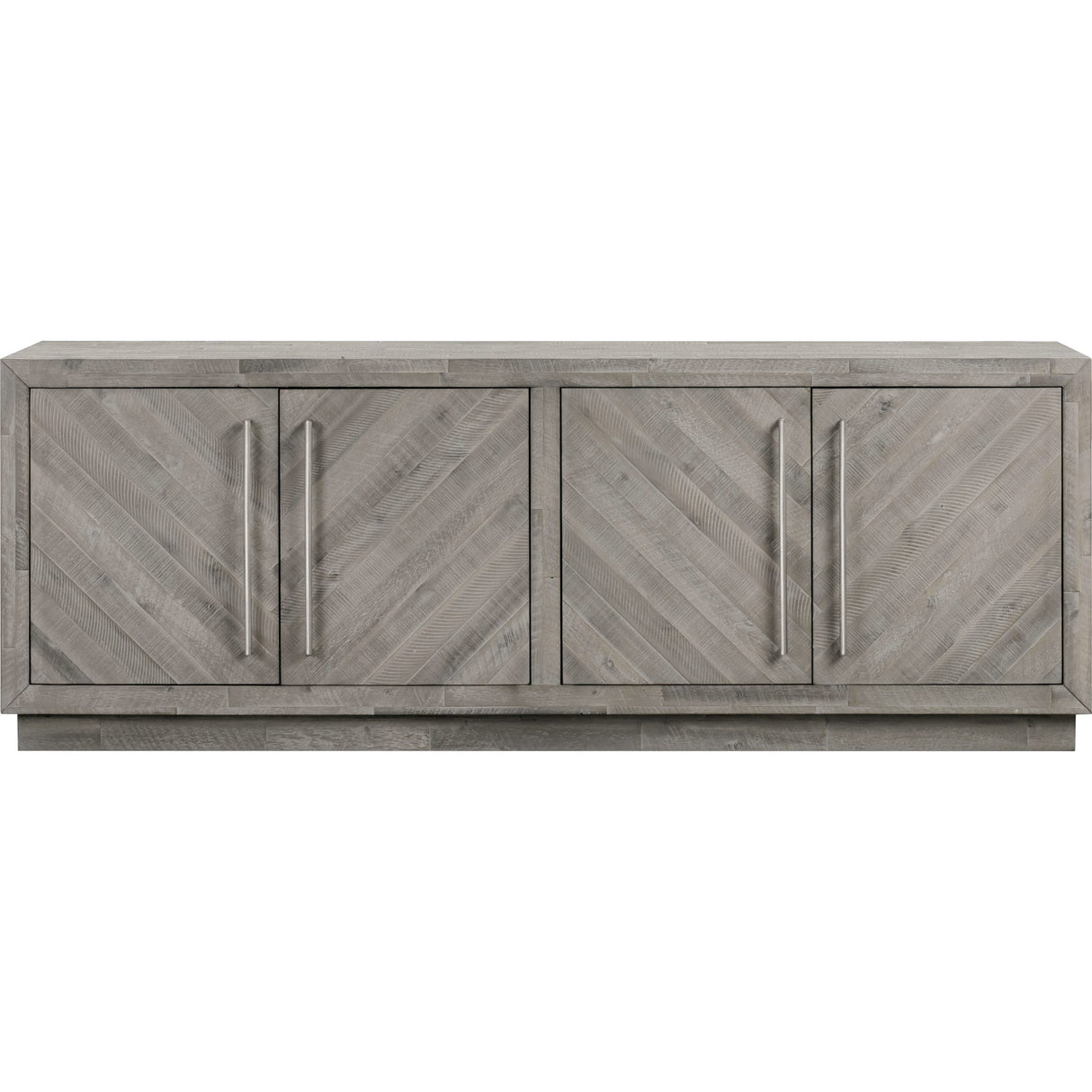 Alexandrda Solid Wood 74 inch Media Console in Rustic Latte