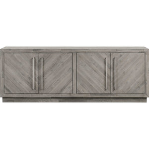 Alexandrda Solid Wood 74 inch Media Console in Rustic Latte