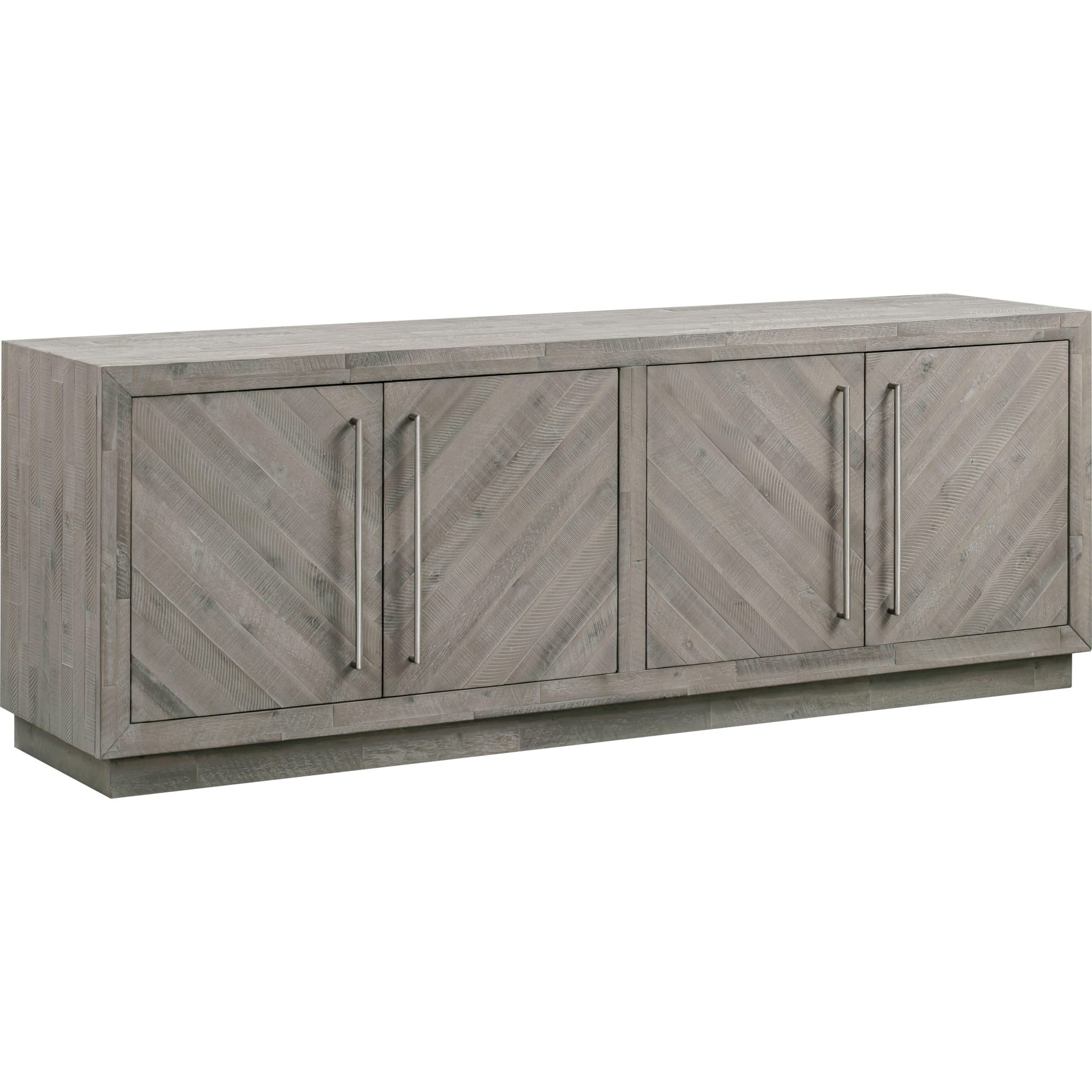 Alexandrda Solid Wood 74 inch Media Console in Rustic Latte