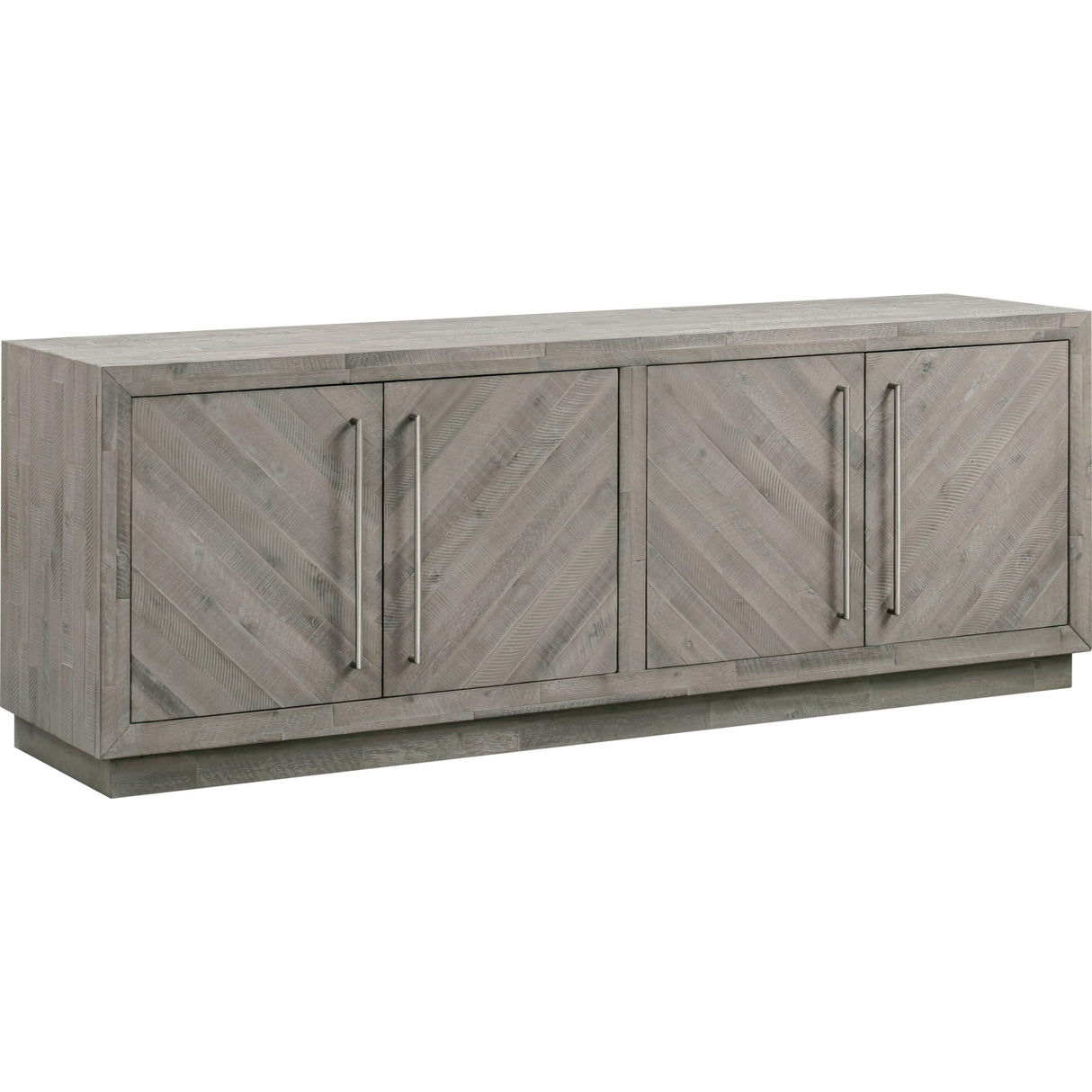 Alexandrda Solid Wood 74 inch Media Console in Rustic Latte