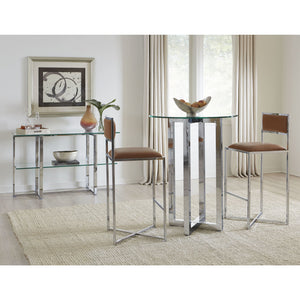 Amalfi 32 inch Round Glass Top Bar Table