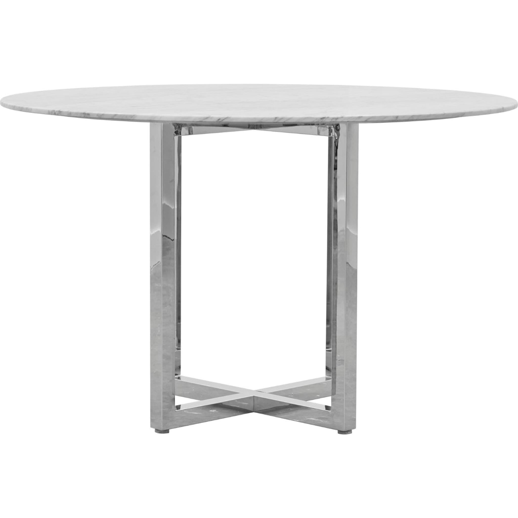 Amalfi 48 inch Round Carrara Marble Top Counter Table